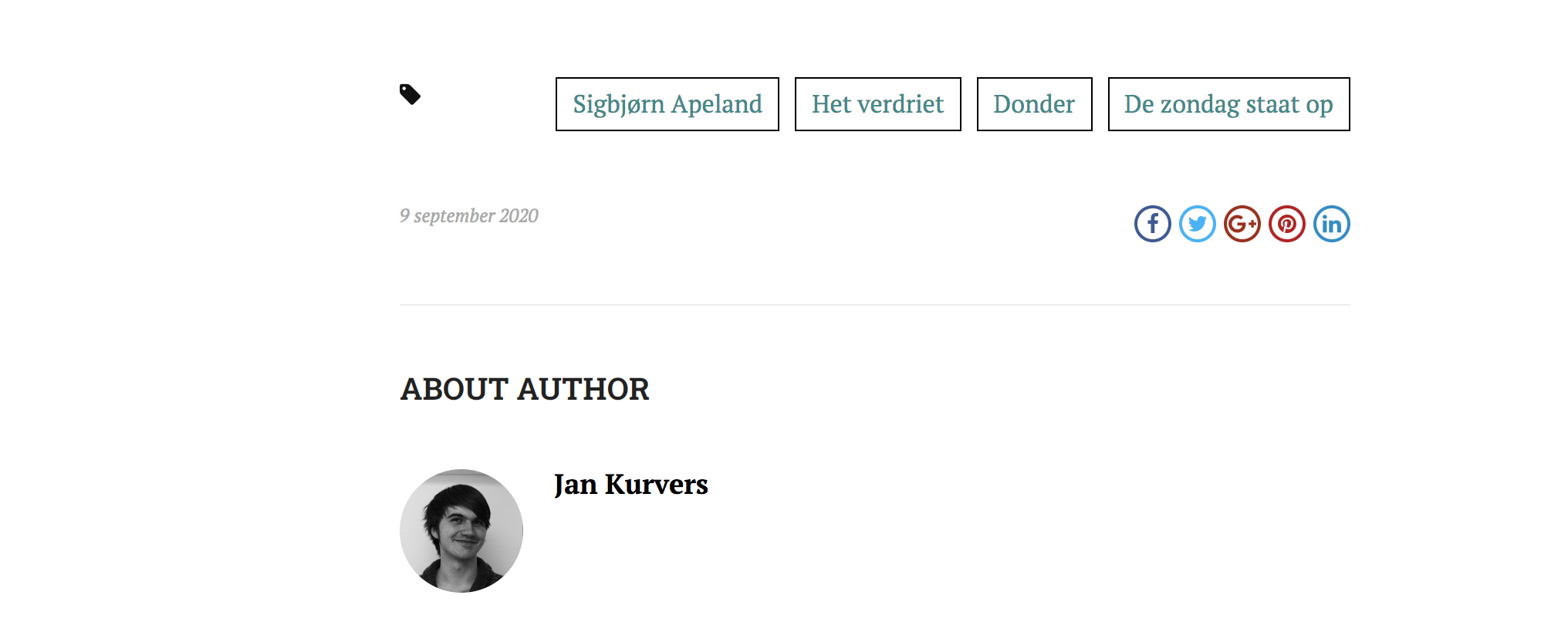 donder apeland de zondag staat op
