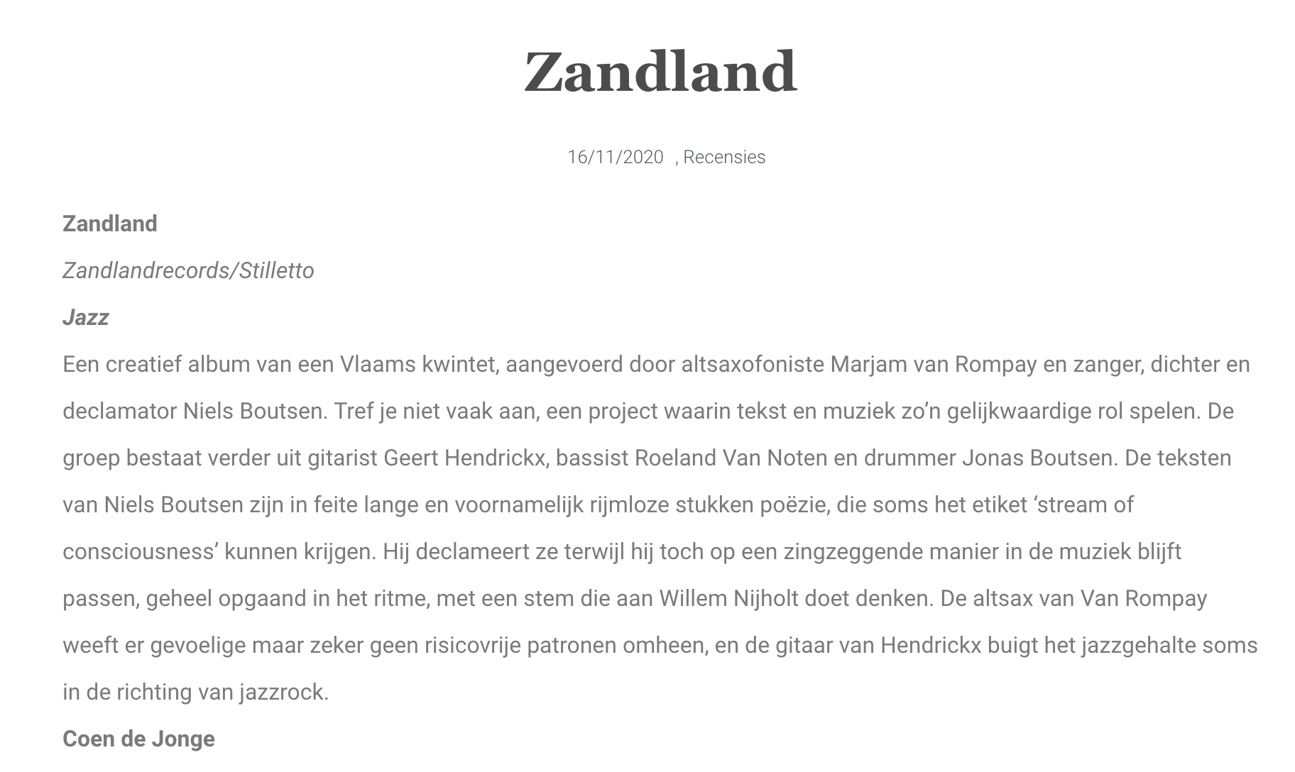jazzism zandland
