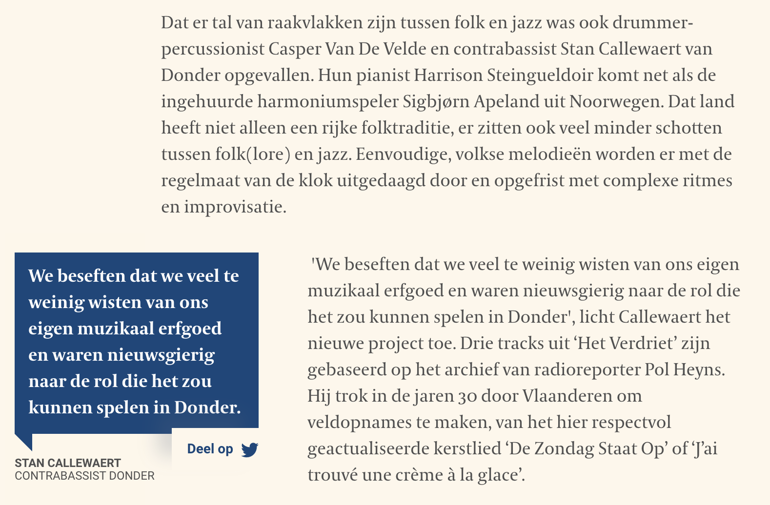 donder apeland het verdriet