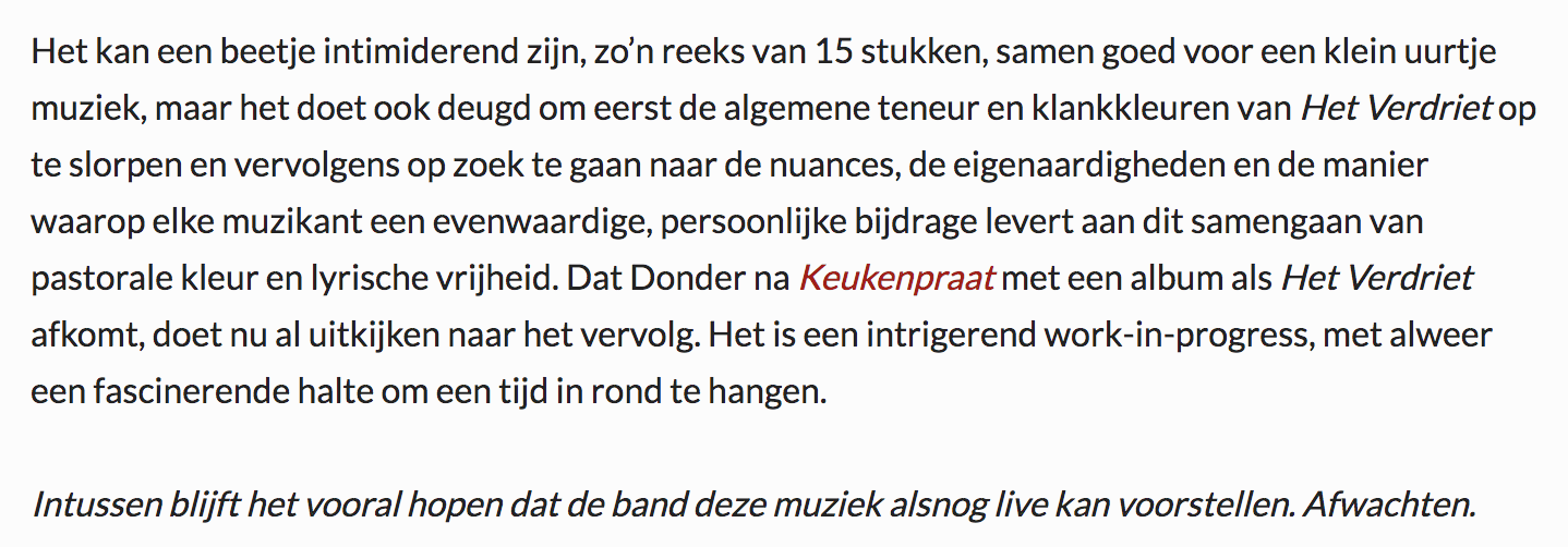 enola donder het verdriet