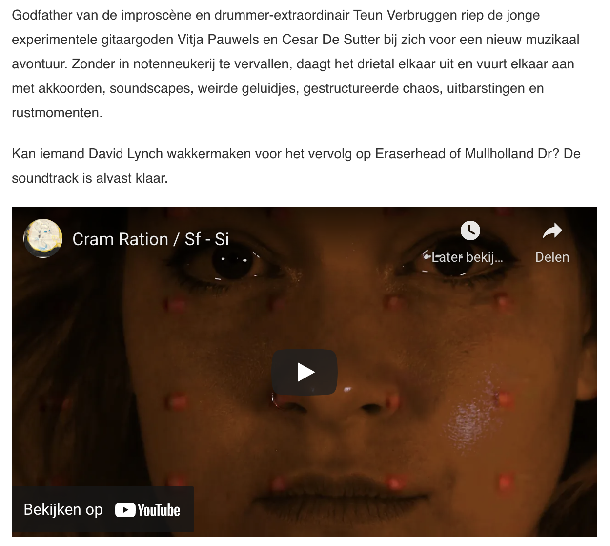 Pauwels Verbruggen De Sutter-Pinoy Cram Ration