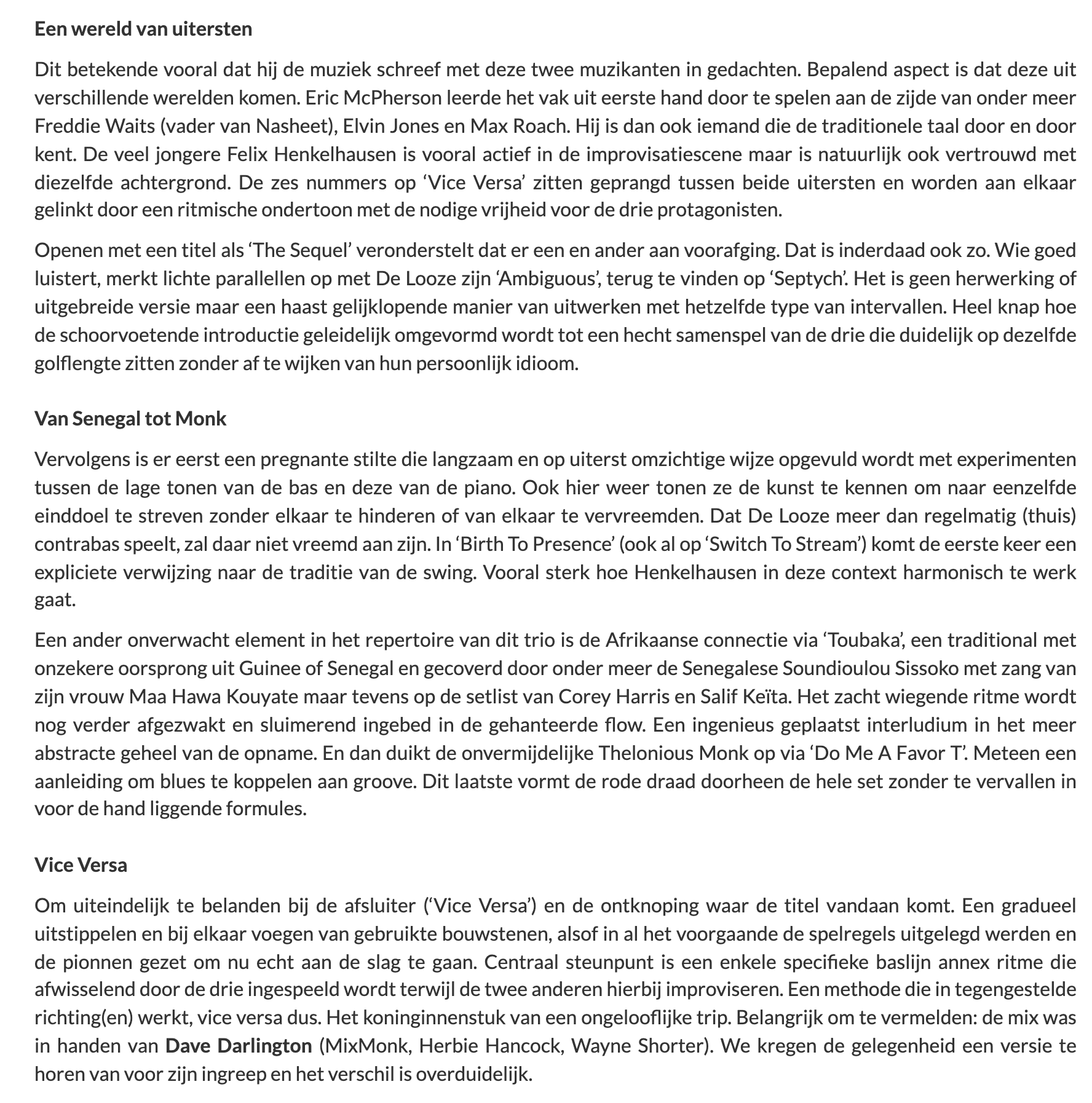 Vice Versa De Standaard