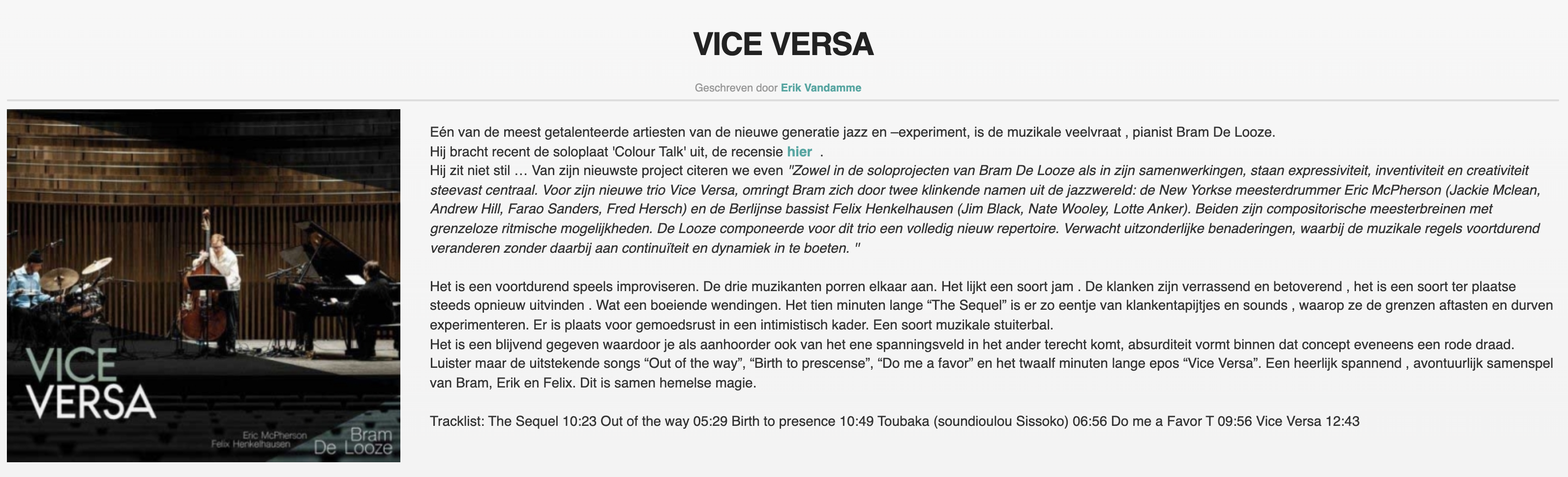 Vice Versa Musiczine