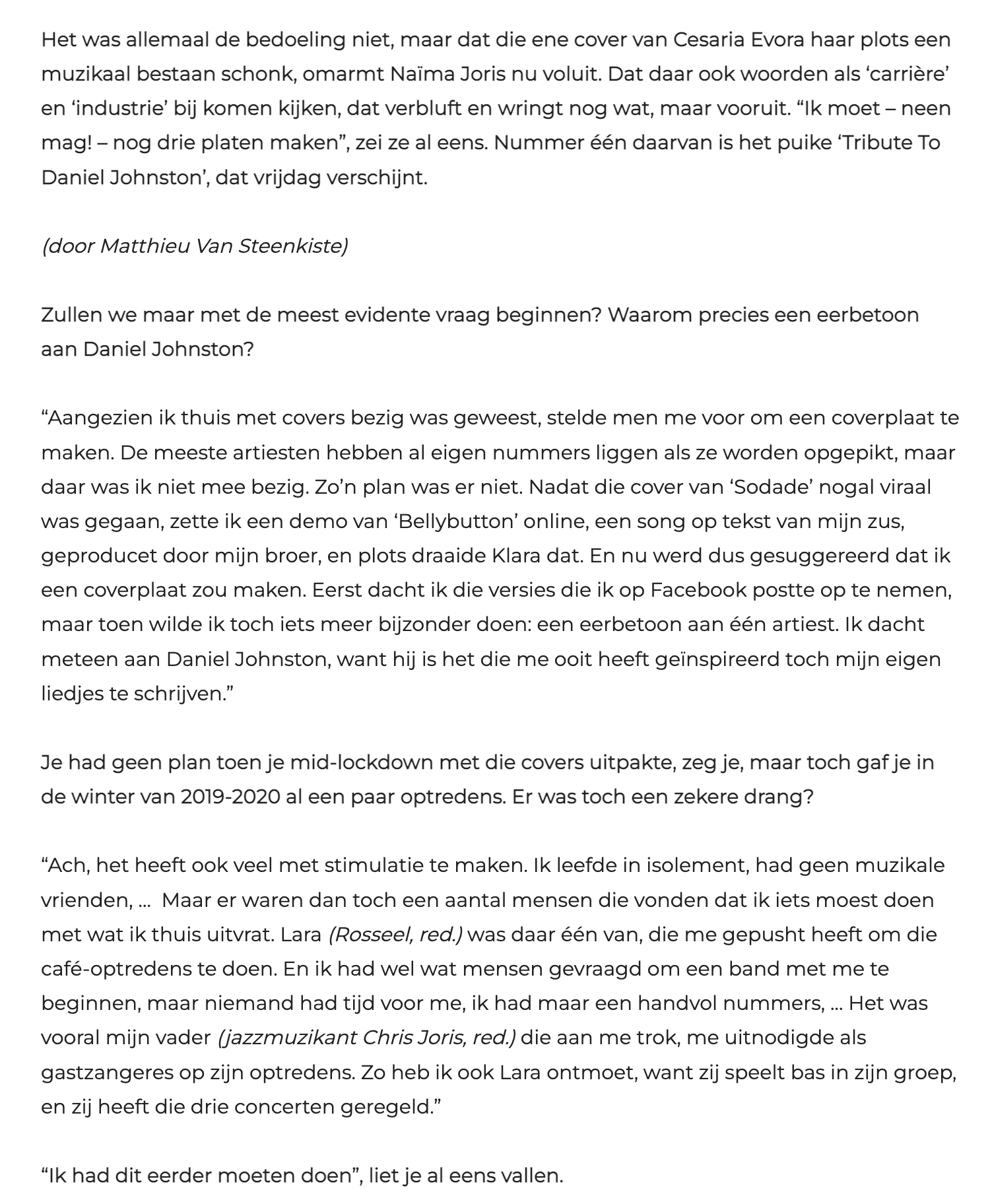 interview naima joris de zondag unwind festival