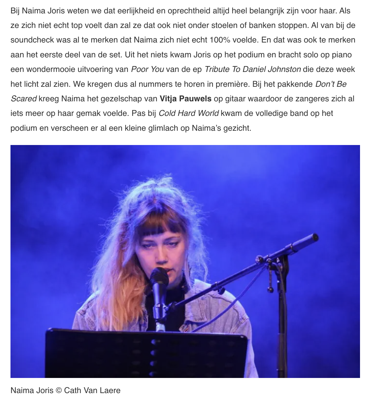 live review naima joris luminous dash unwind festival