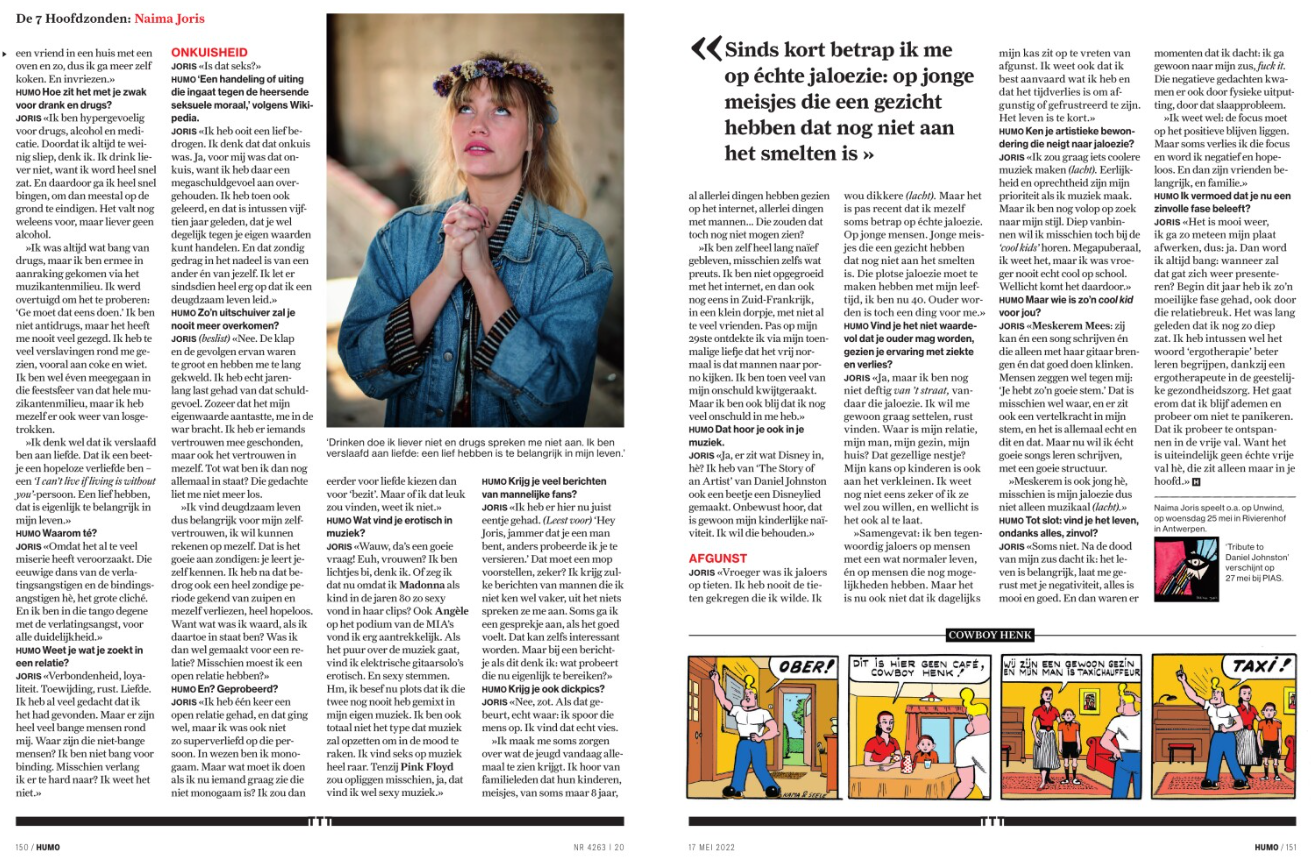 interview naima joris humo de 7 hoofdzonden